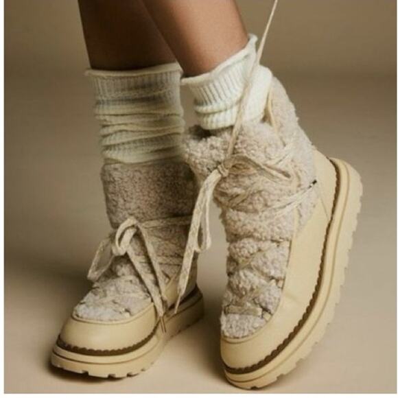 SAM EDELMAN ORELIA Slip On Cream Winter Boots SZ 7.5 - Picture 1 of 14